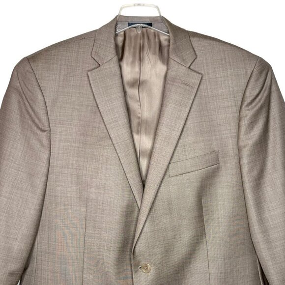 APT 9 Modern Fit Mens Wool Two Button Suit Jacket Sport Coat Size 44L Beige - Picture 4 of 14
